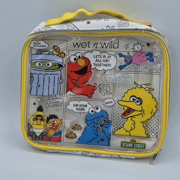 Wet n Wild x Sesame Street Yellow & White Makeup Bag - Picture 2 of 7